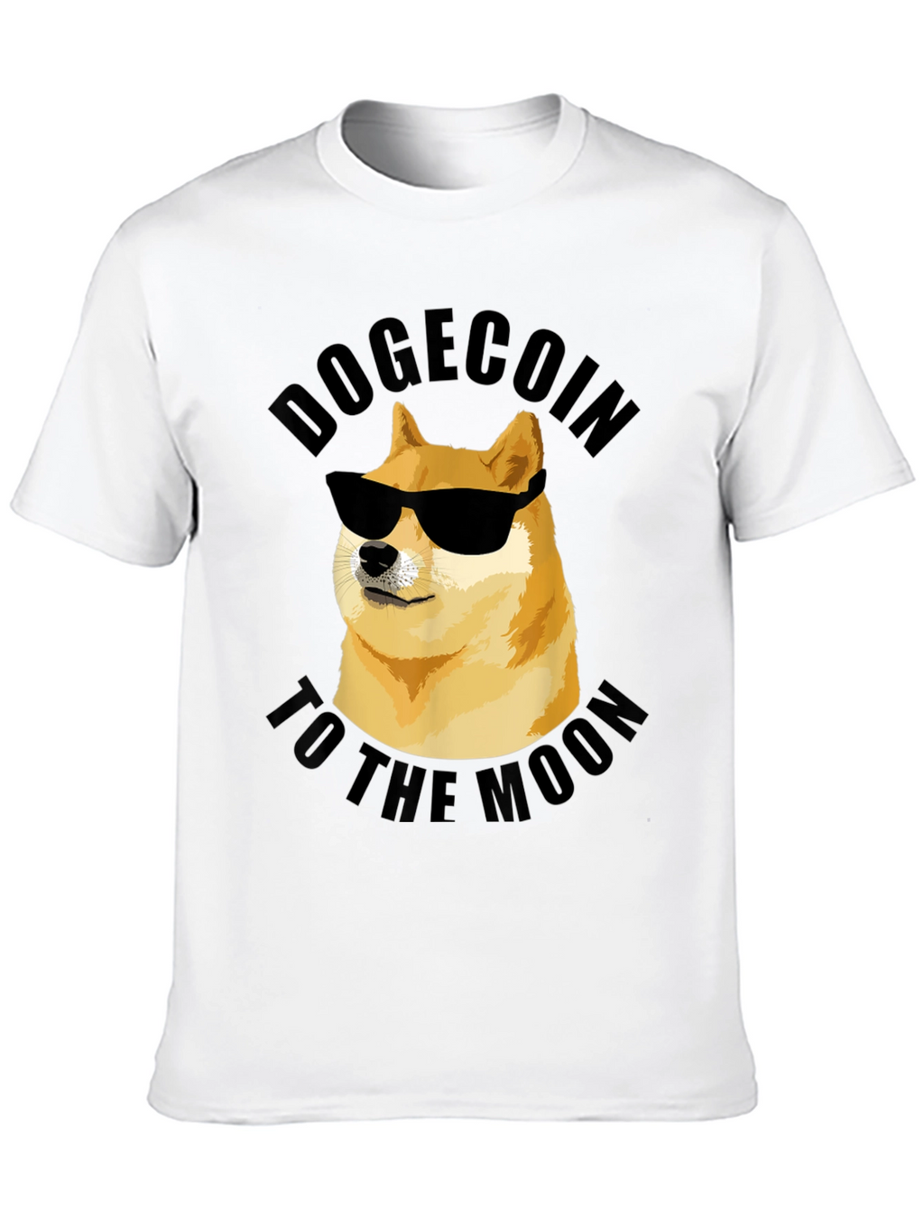 Dogecoin To The Moon Black T-Shirt