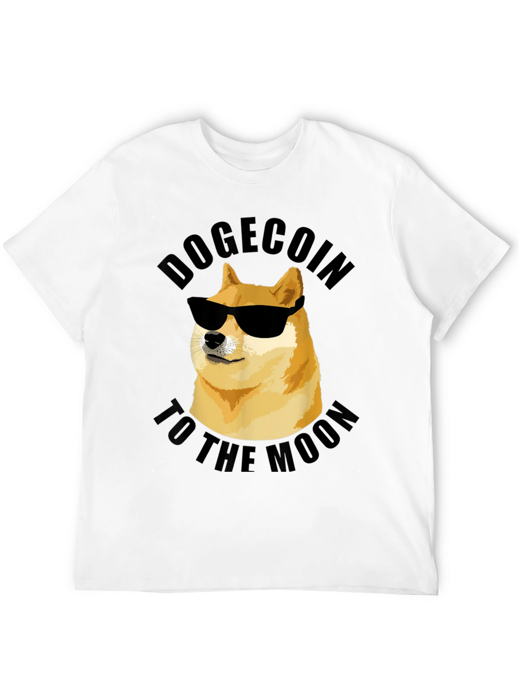 Dogecoin To The Moon Black T-Shirt