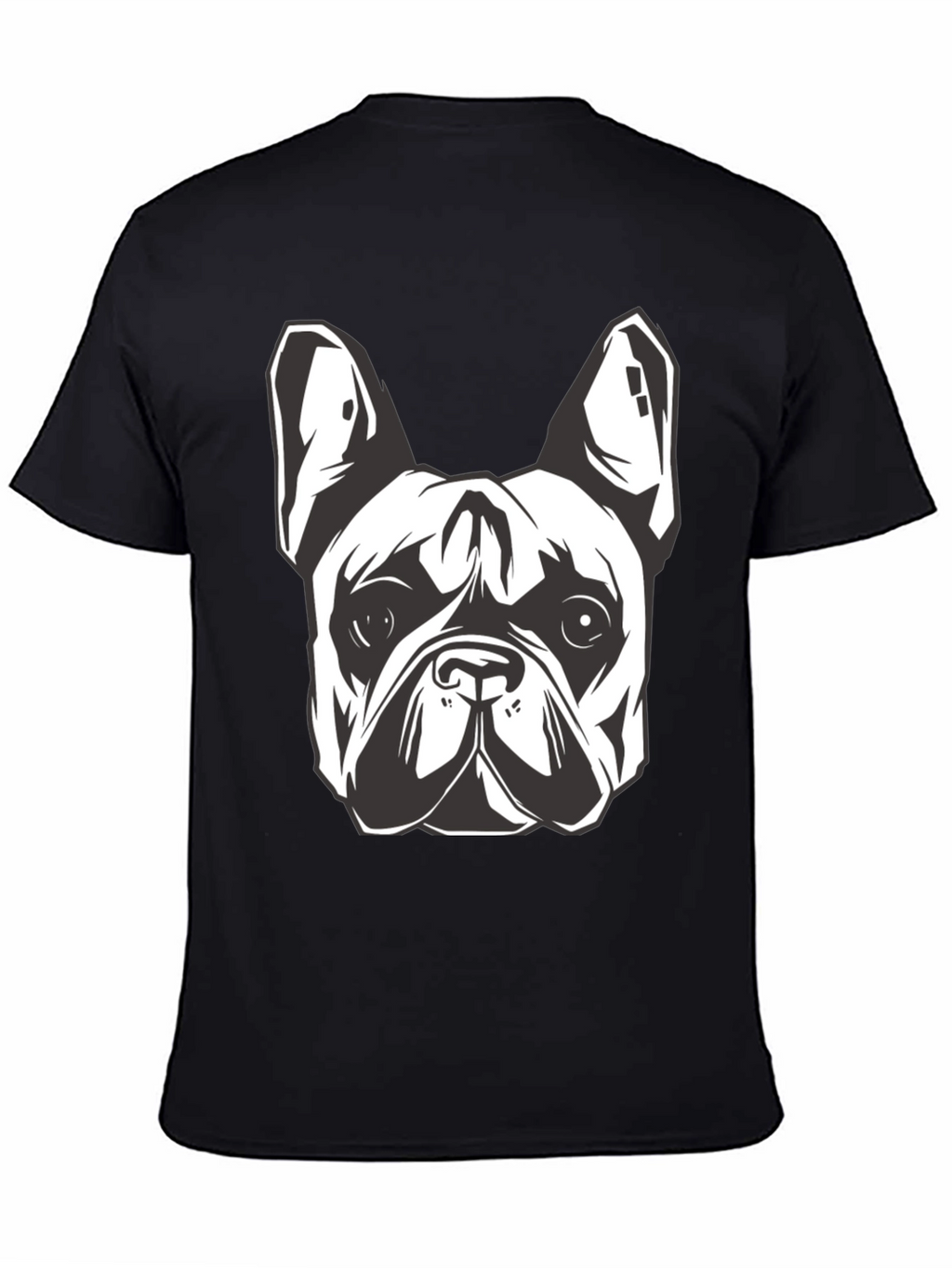 Cool Bulldog Graphic Black T-Shirt