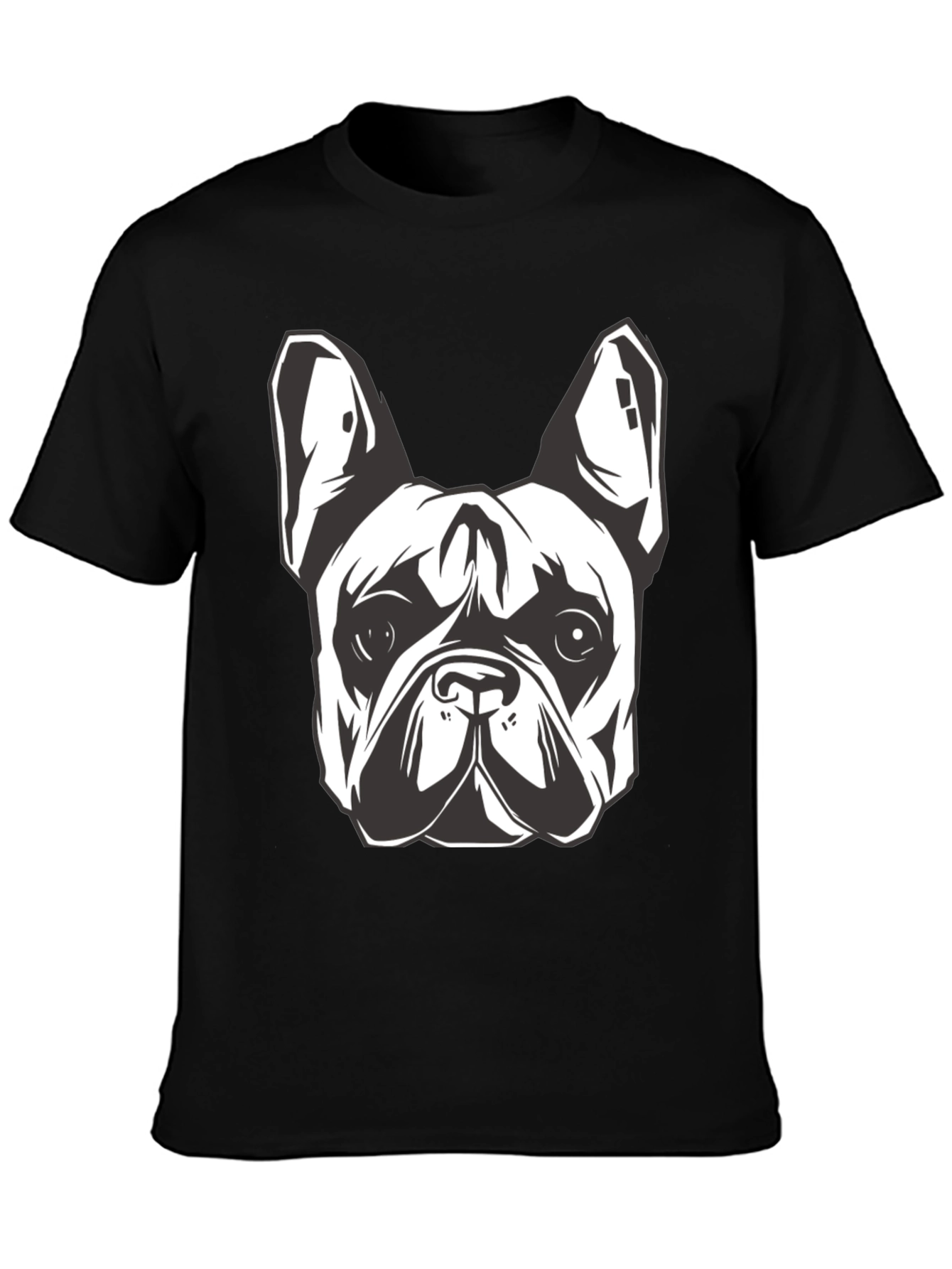 Cool Bulldog Graphic Black T-Shirt