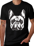 Cool Bulldog Graphic Black T-Shirt
