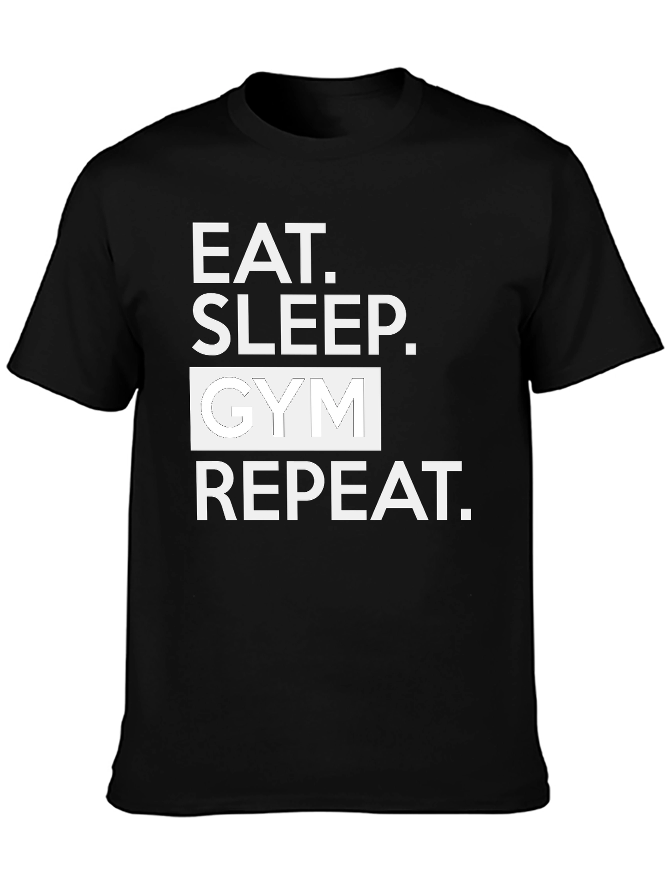 Eat Sleep Gym Repeat Black T-Shirt