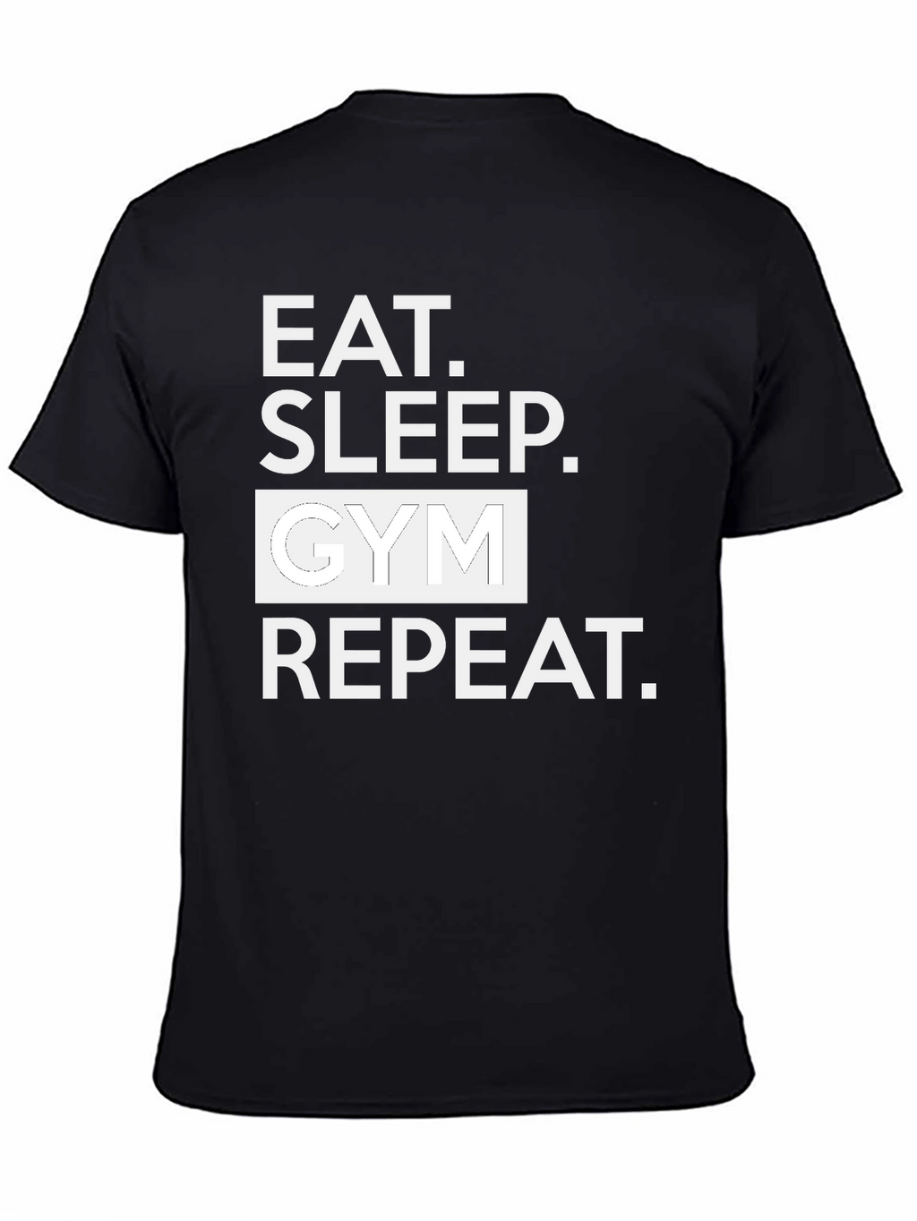 Eat Sleep Gym Repeat Black T-Shirt