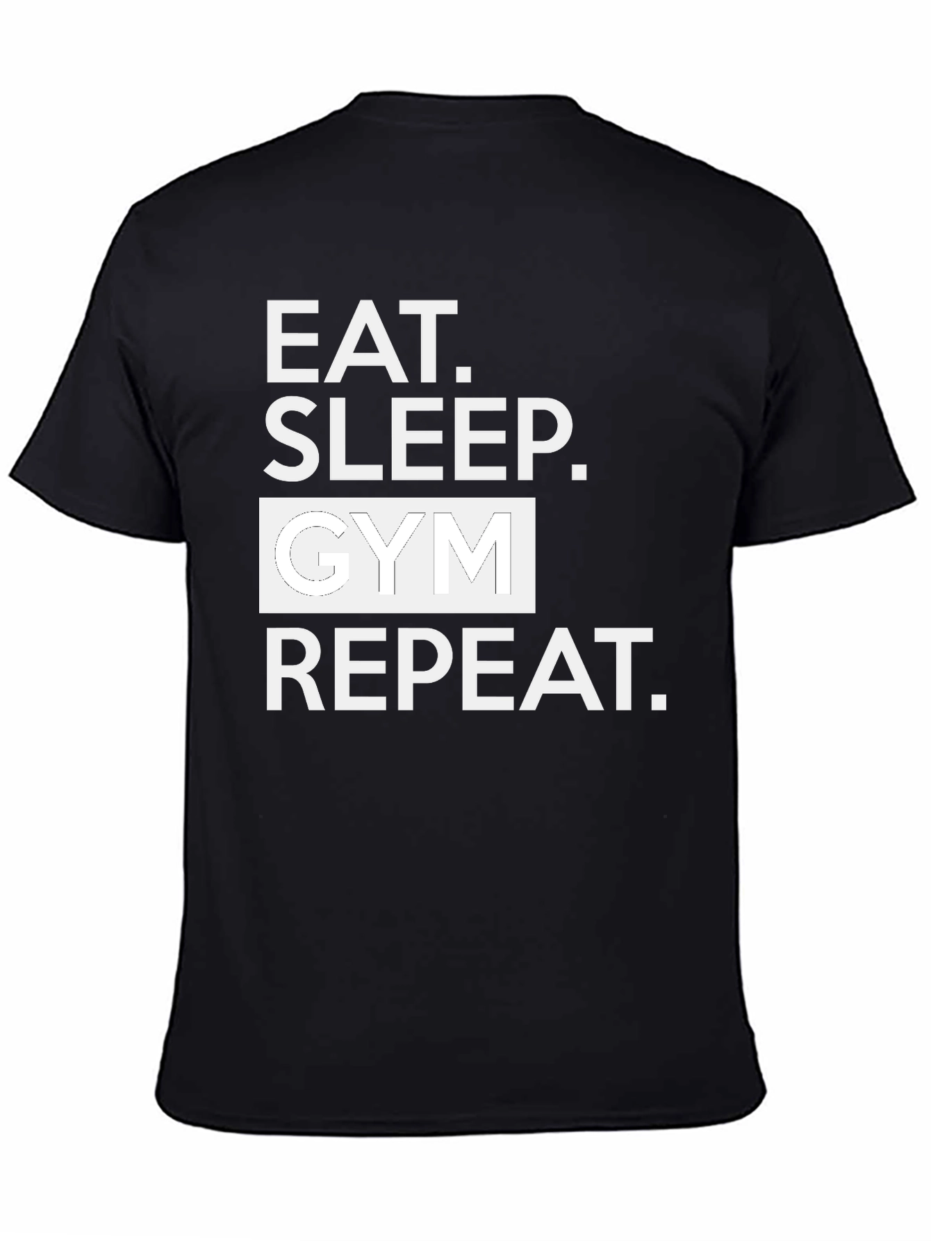 Eat Sleep Gym Repeat Black T-Shirt