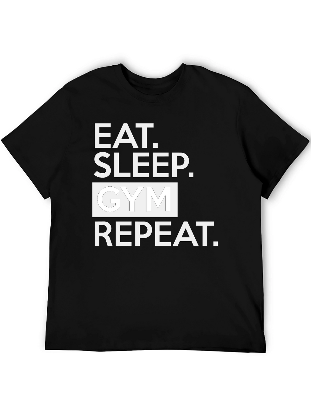 Eat Sleep Gym Repeat Black T-Shirt