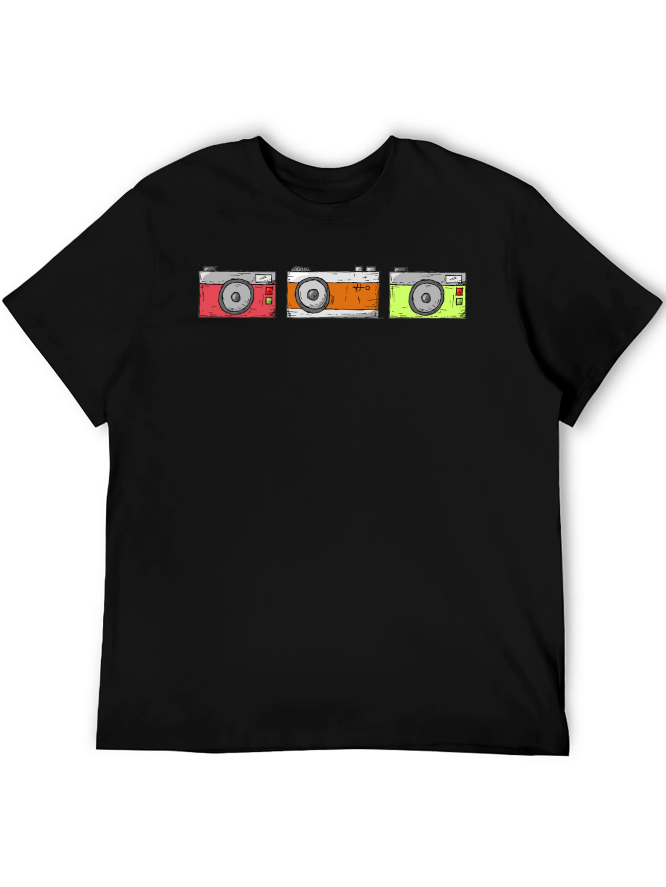 Retro Camera T-Shirt - Black
