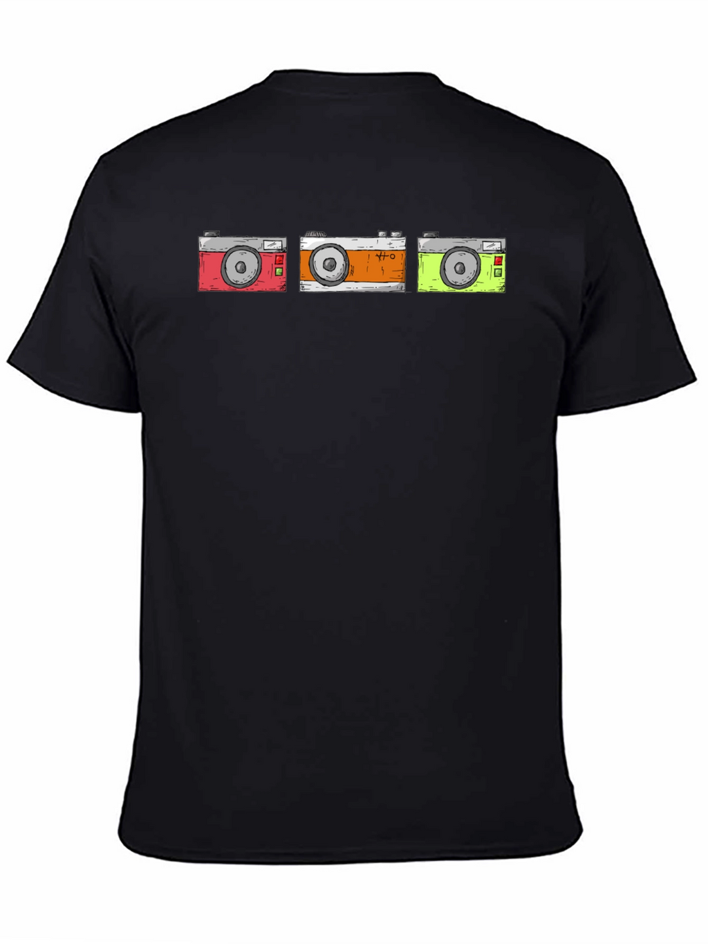 Retro Camera T-Shirt - Black