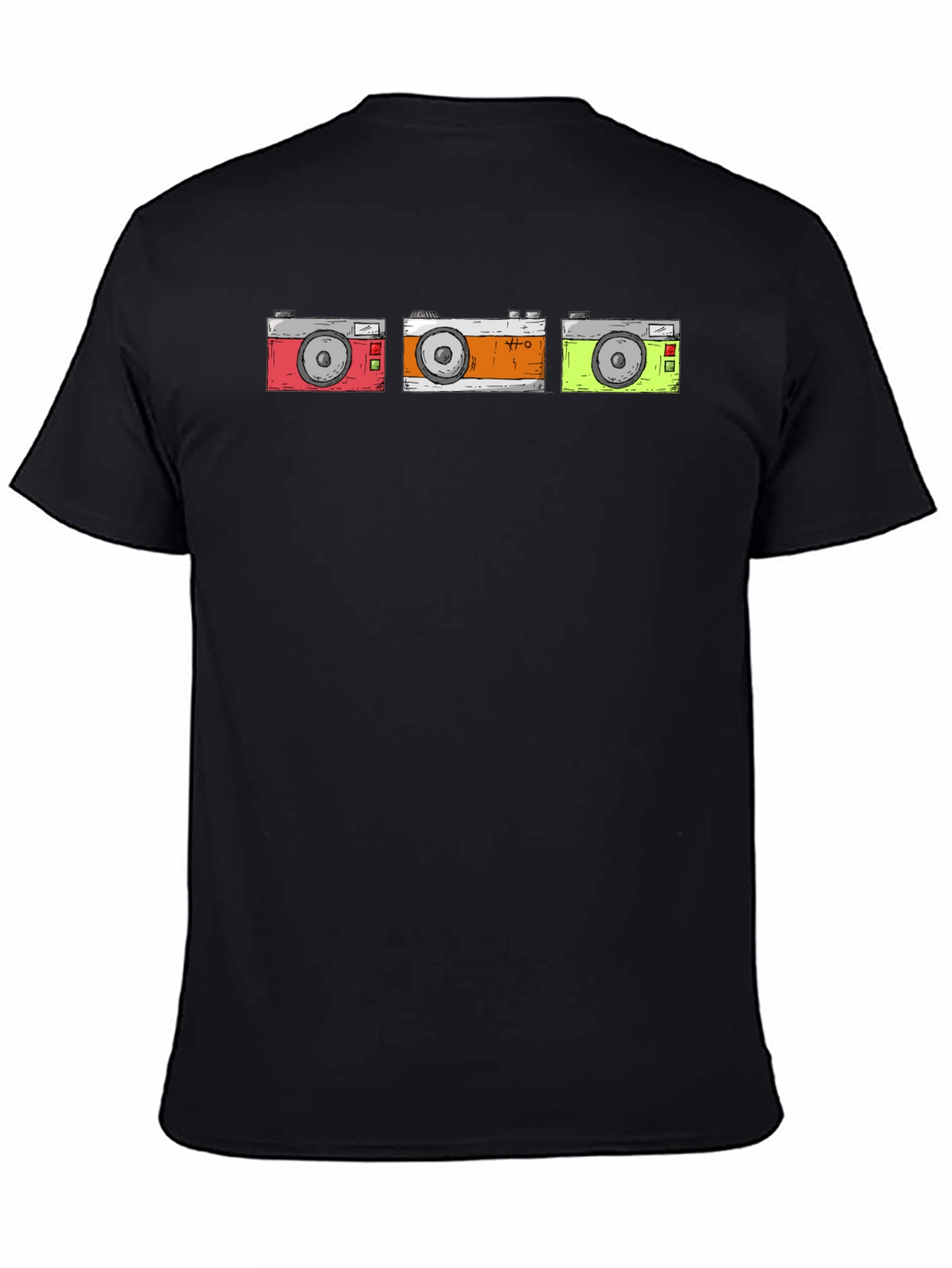 Retro Camera T-Shirt - Black