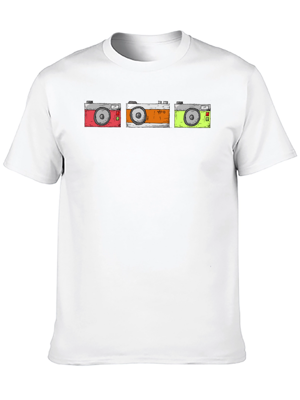 Retro Camera T-Shirt - Black