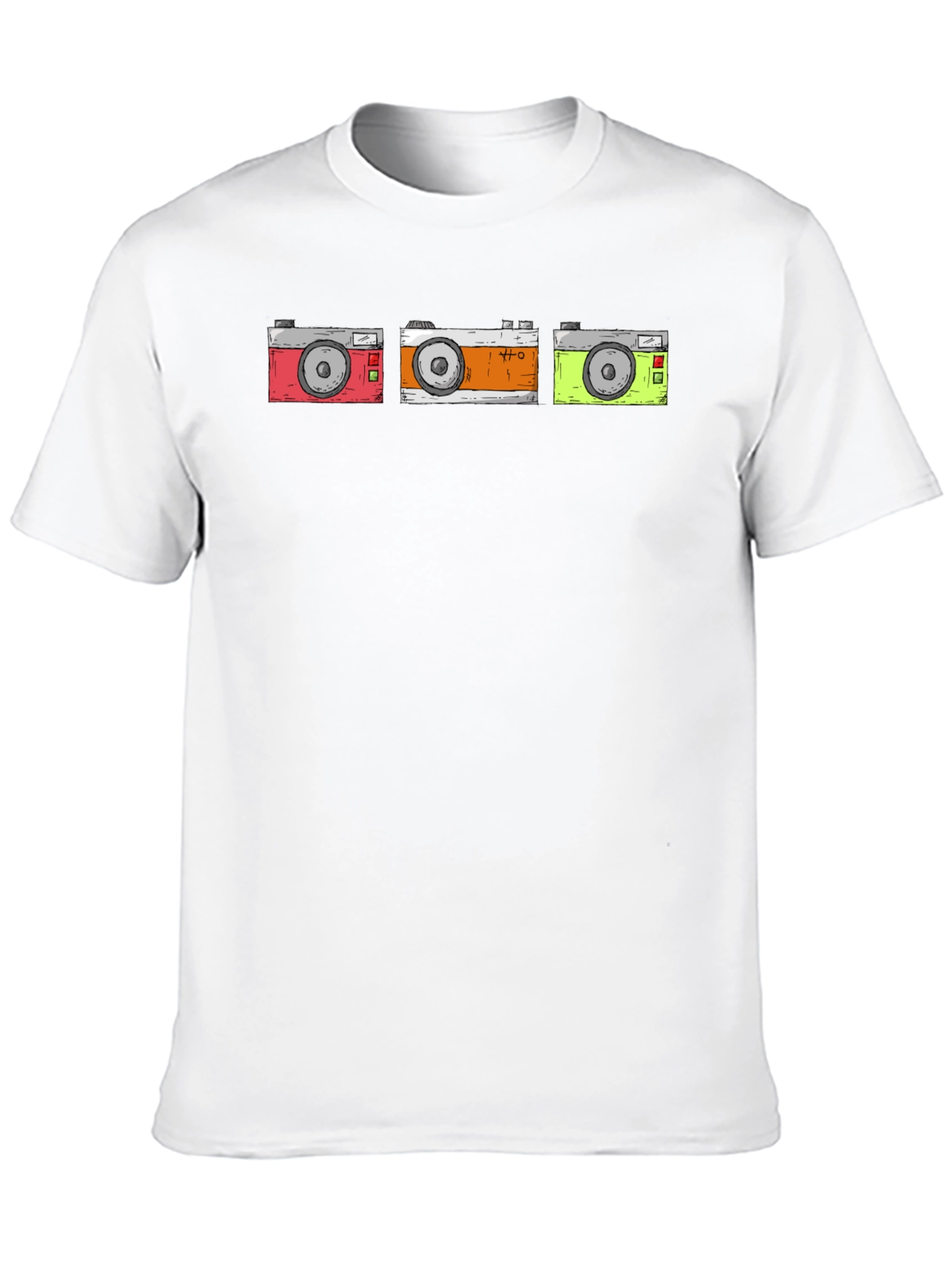 Retro Camera T-Shirt - Black