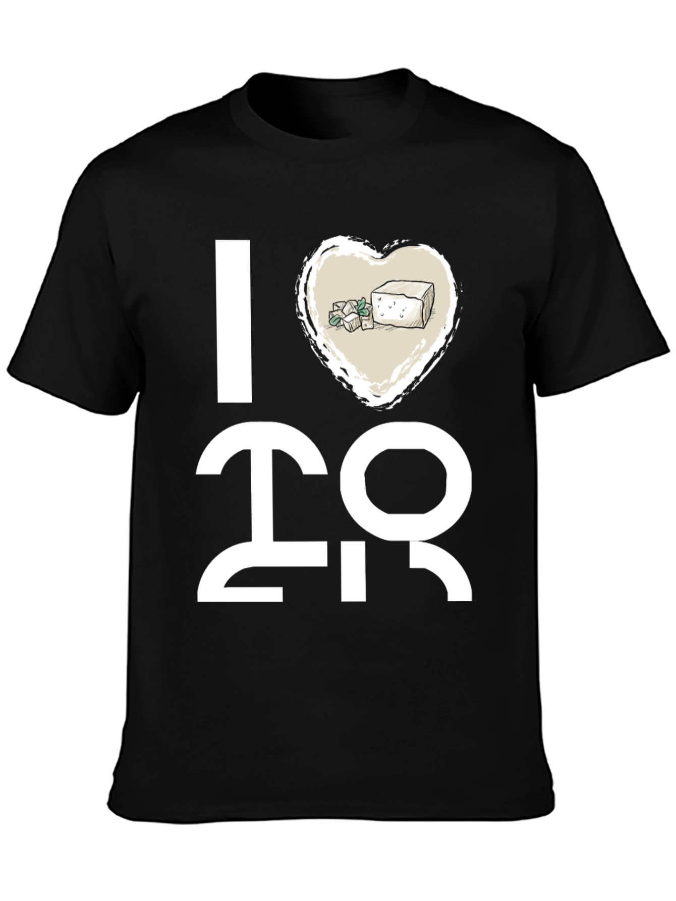 I Heart Tofu T-Shirt - Vegan Graphic Tee