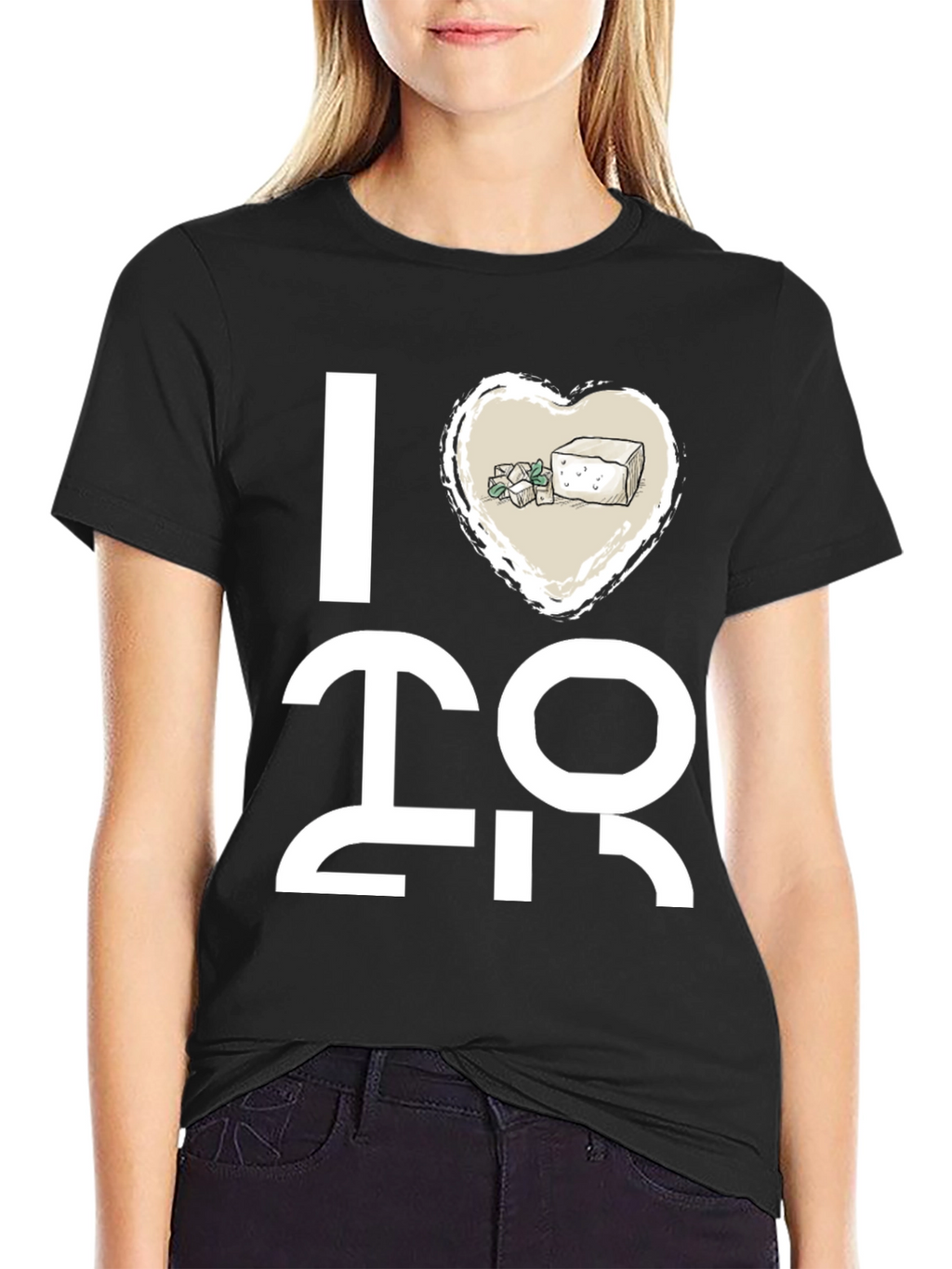 I Heart Tofu T-Shirt - Vegan Graphic Tee