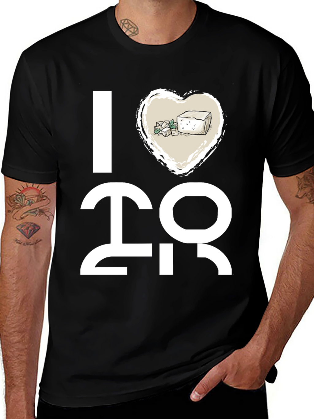 I Heart Tofu T-Shirt - Vegan Graphic Tee