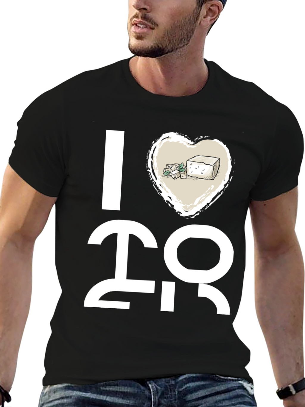 I Heart Tofu T-Shirt - Vegan Graphic Tee