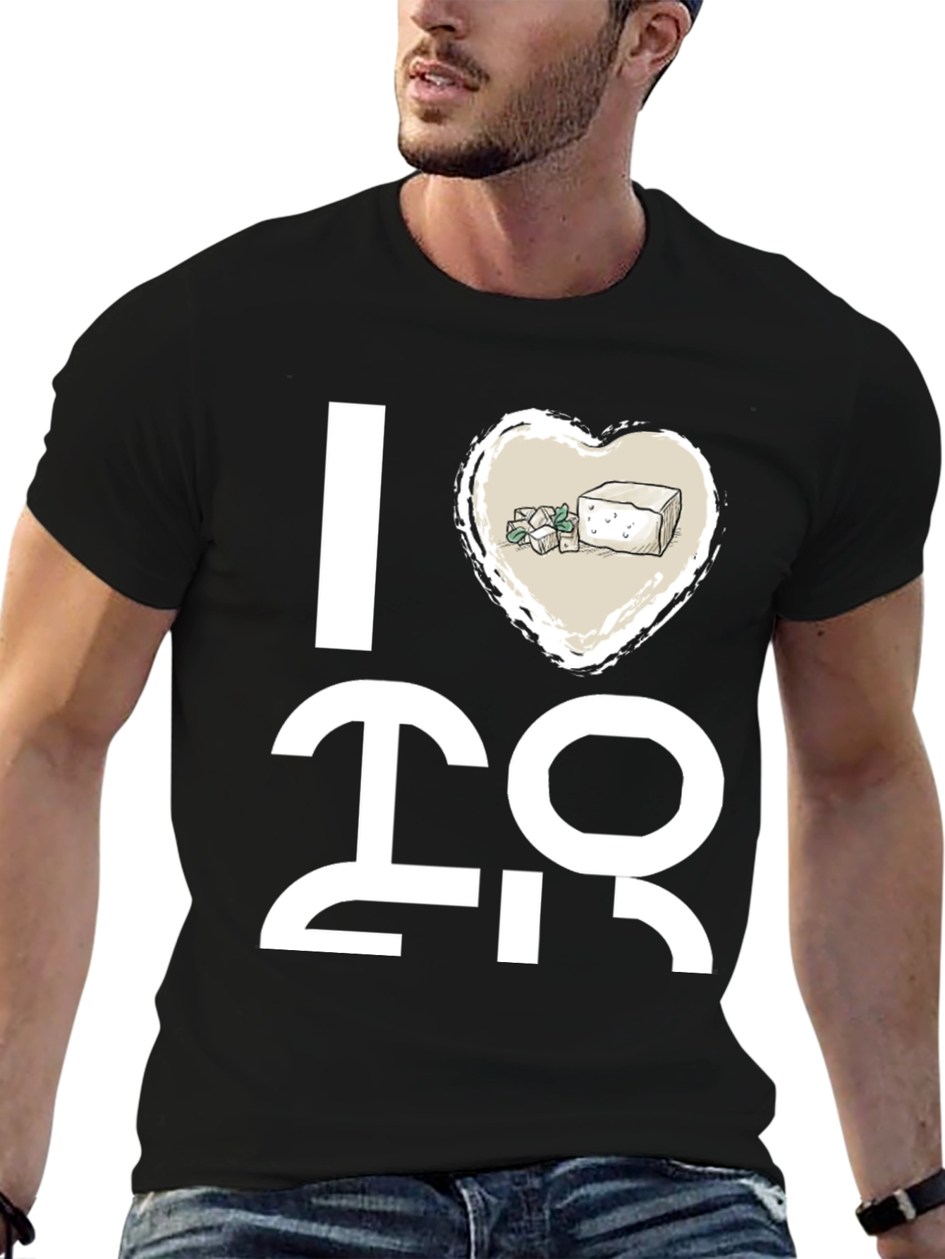 I Heart Tofu T-Shirt - Vegan Graphic Tee
