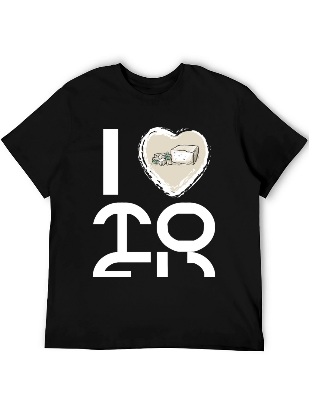 I Heart Tofu T-Shirt - Vegan Graphic Tee