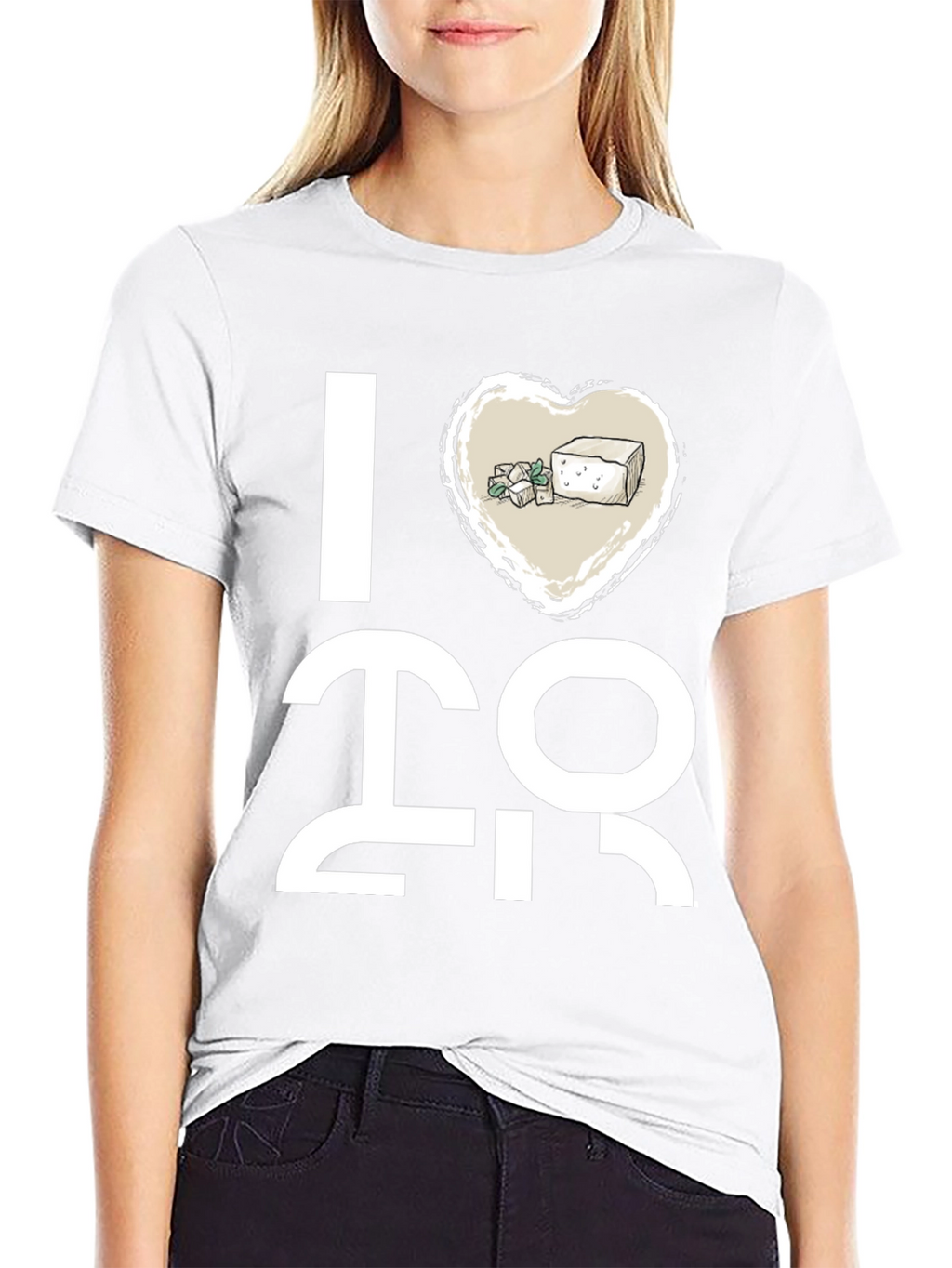 I Heart Tofu T-Shirt - Vegan Graphic Tee