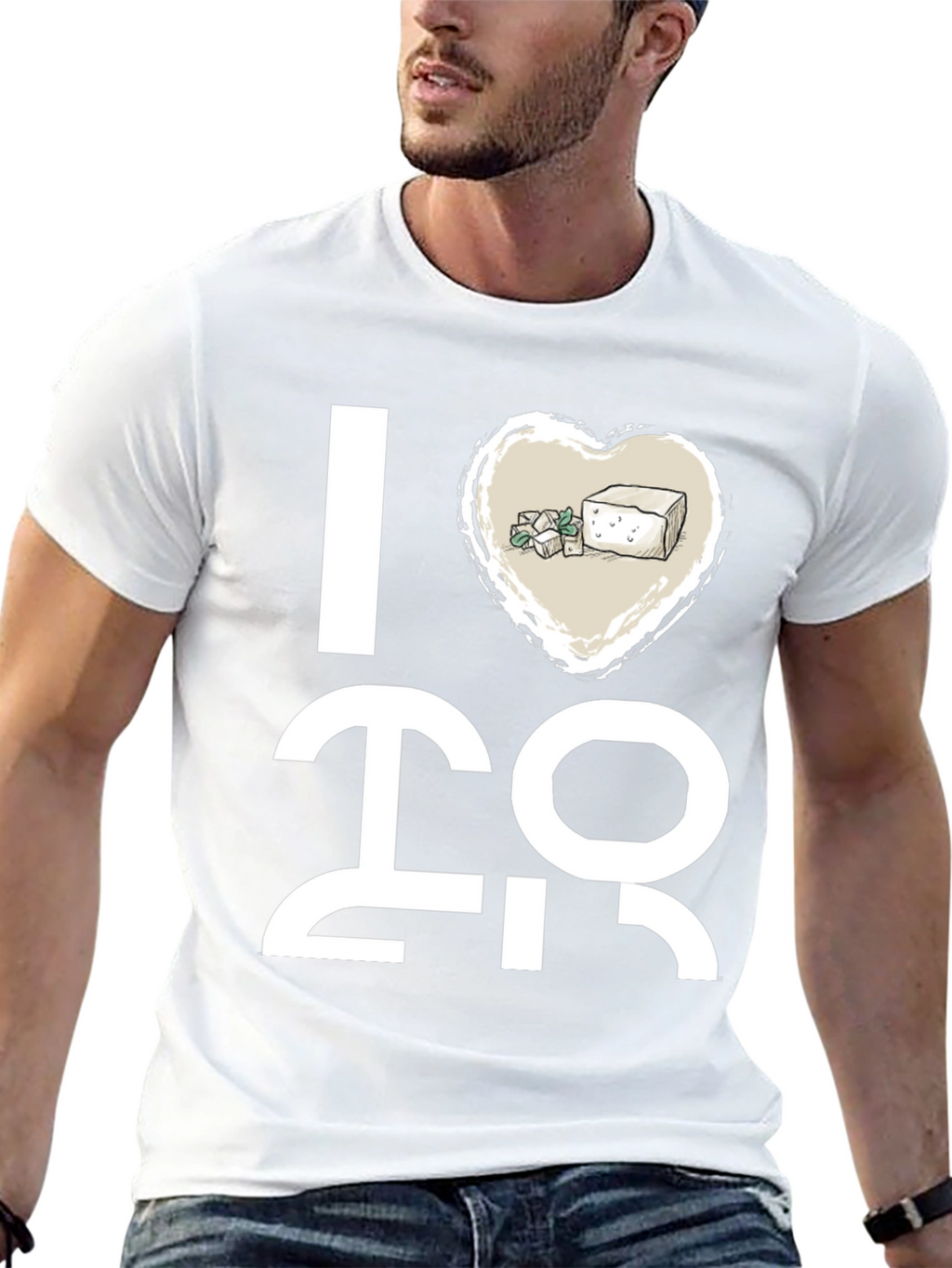 I Heart Tofu T-Shirt - Vegan Graphic Tee