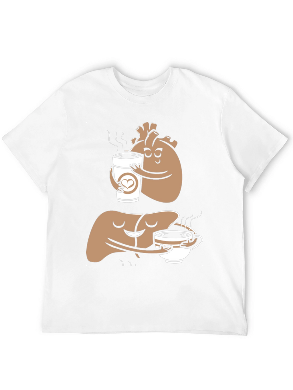Anatomical Heart & Liver Coffee T-Shirt