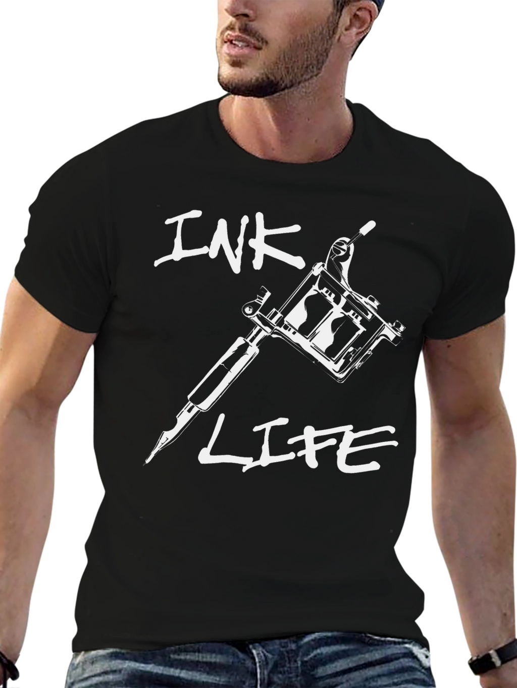 Ink Life Tattoo Gun Graphic T-Shirt