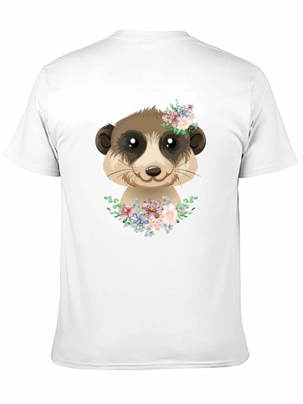 Meerkat Floral Graphic Tee - Cute Animal Shirt