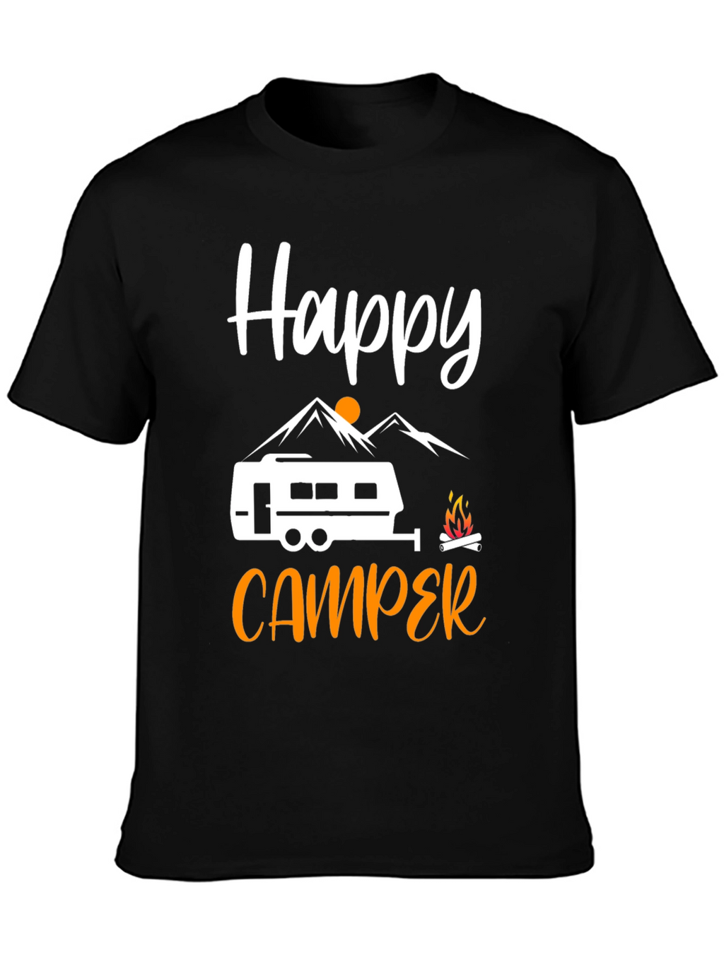 Happy Camper Graphic Tee - Outdoor Adventure Shirt
