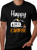 Happy Camper Graphic Tee - Outdoor Adventure Shirt