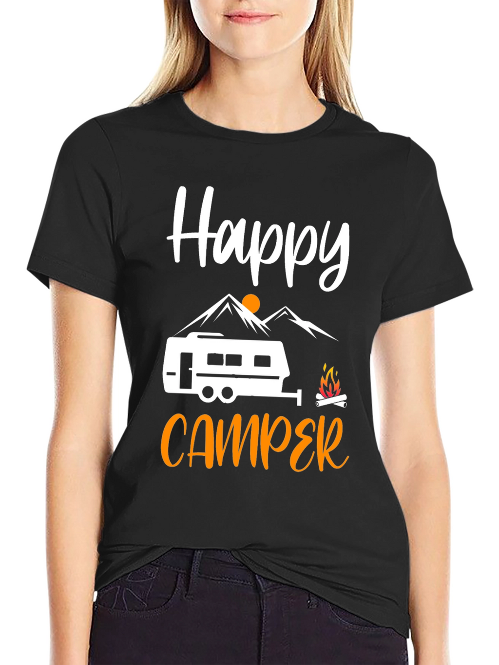 Happy Camper Graphic Tee - Outdoor Adventure Shirt