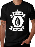 Proud Vegan Black Graphic T-Shirt