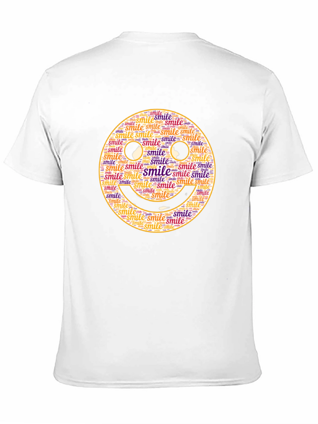 Smiley Face Word Art Black T-Shirt