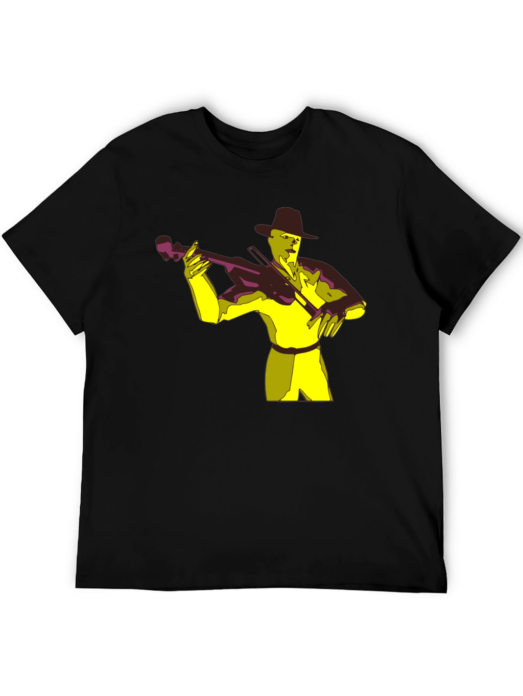 Musician Graphic Tee - Black Cotton T-Shirt