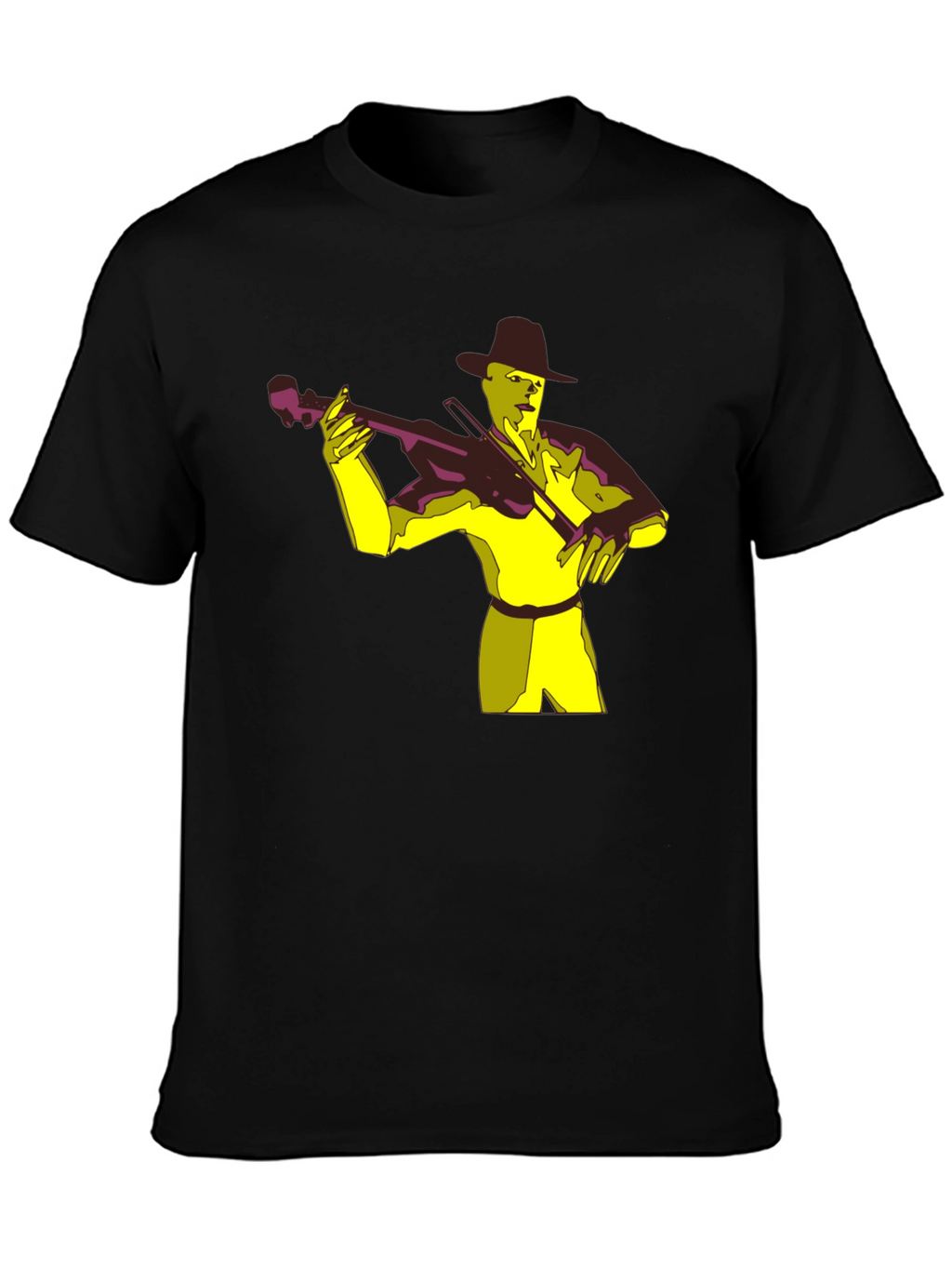 Musician Graphic Tee - Black Cotton T-Shirt