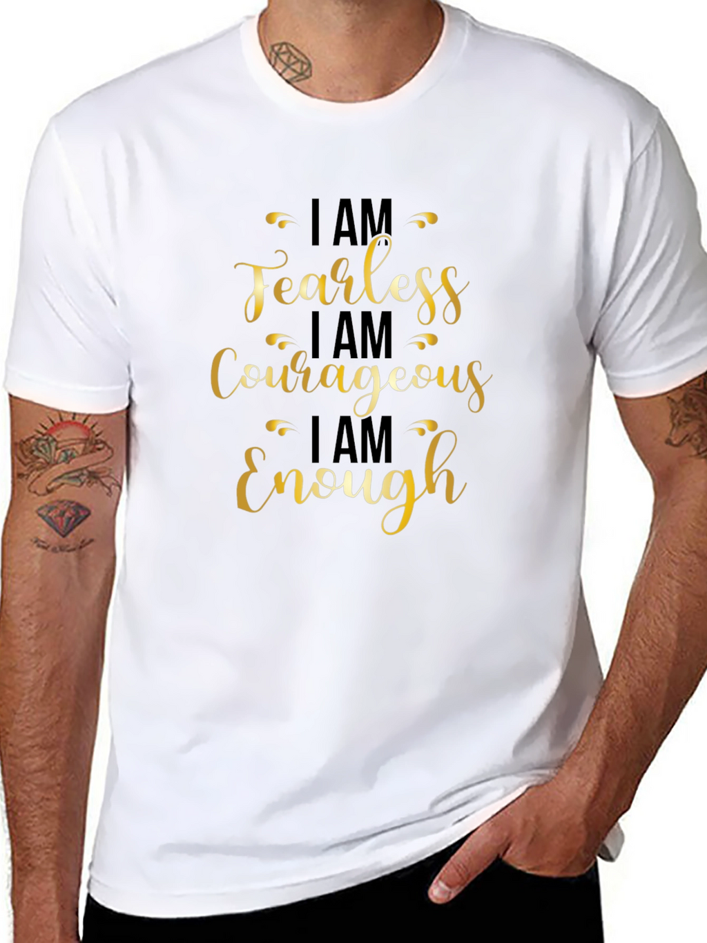 Fearless Courageous Enough Black T-Shirt