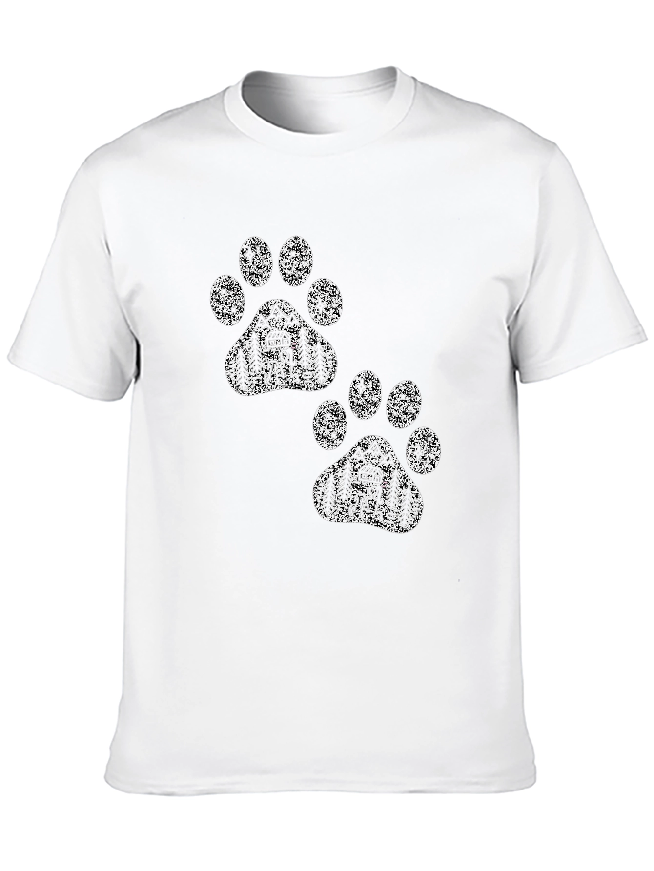 Cabin Paw Print Graphic T-Shirt
