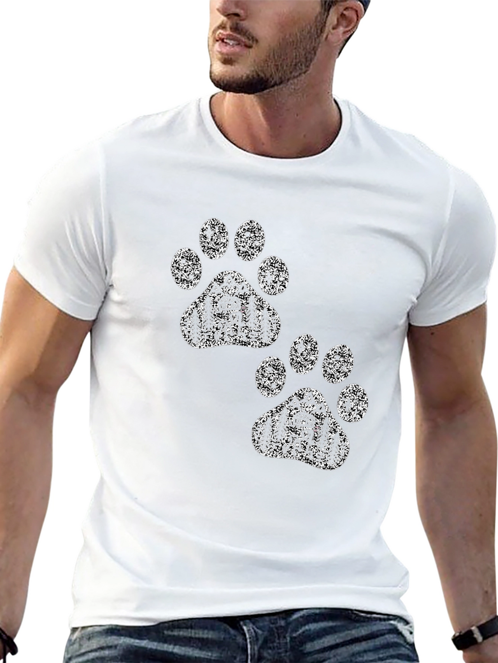 Cabin Paw Print Graphic T-Shirt