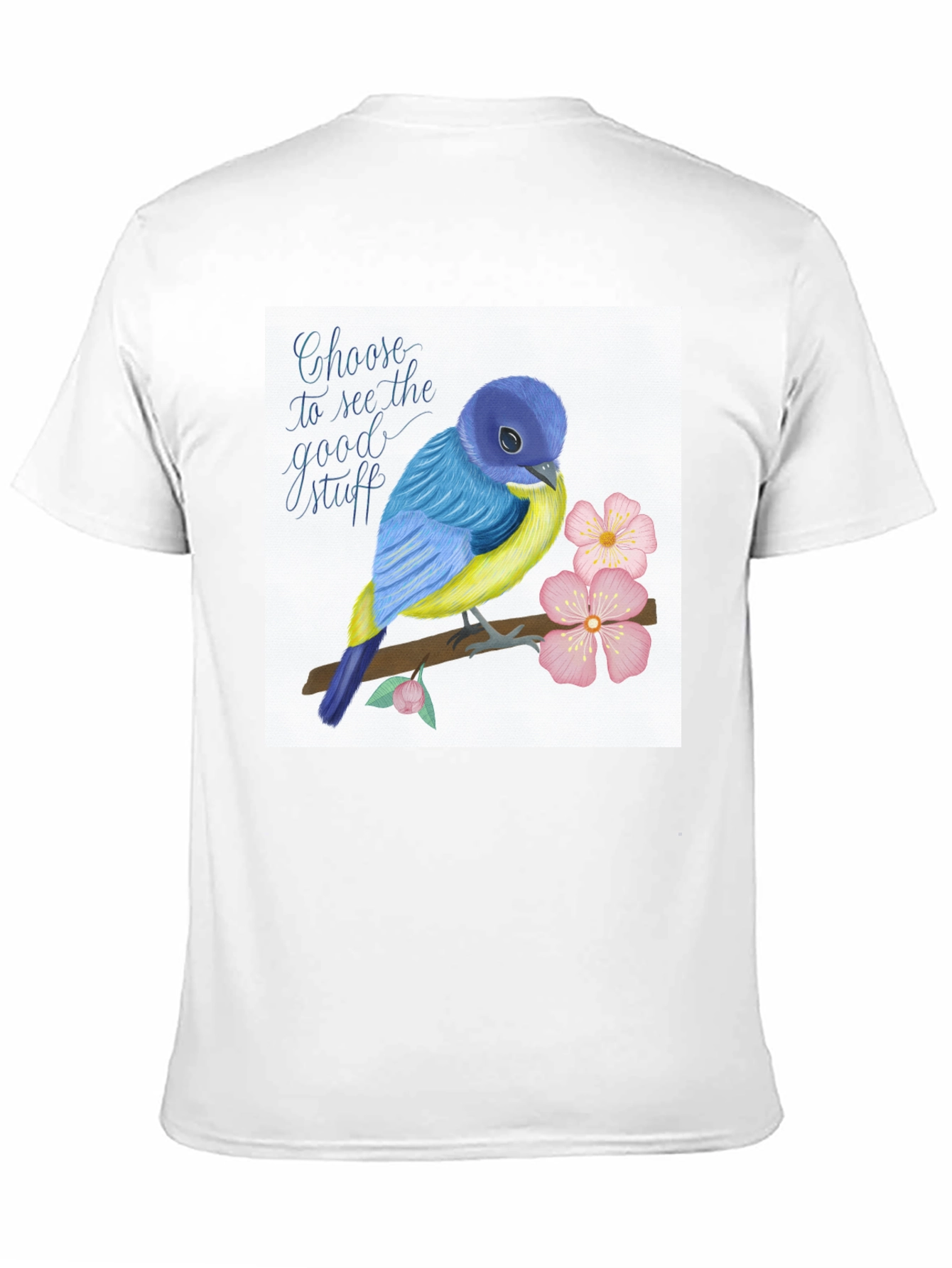 Choose Good Stuff Bird Graphic T-Shirt