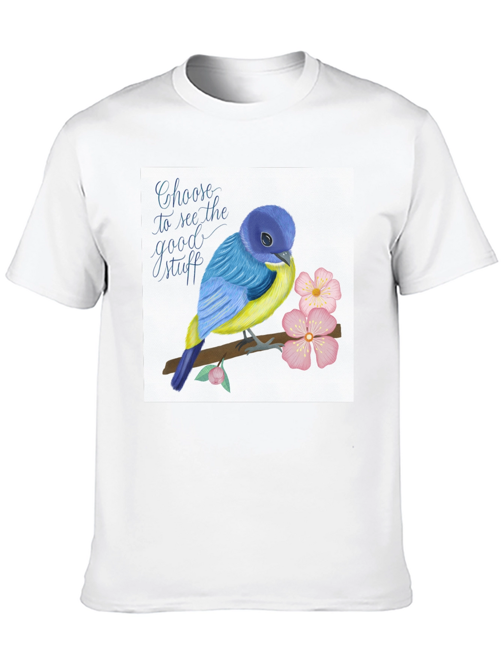 Choose Good Stuff Bird Graphic T-Shirt