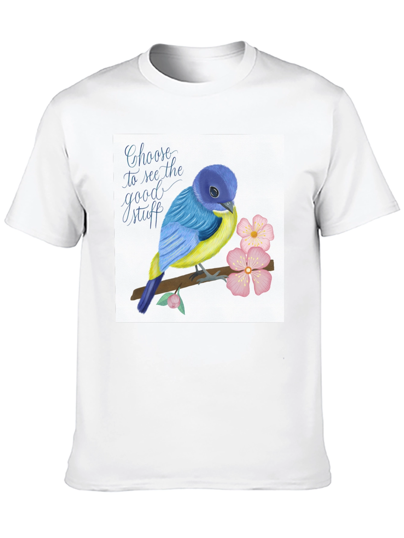 Choose Good Stuff Bird Graphic T-Shirt