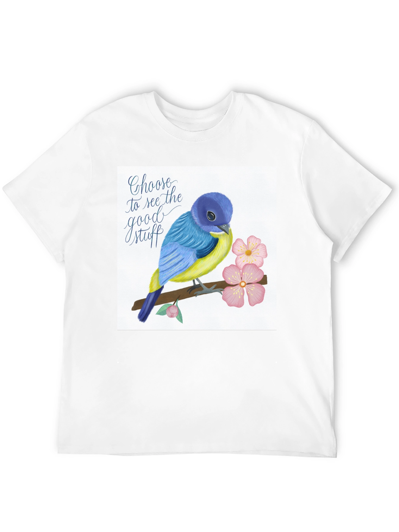 Choose Good Stuff Bird Graphic T-Shirt