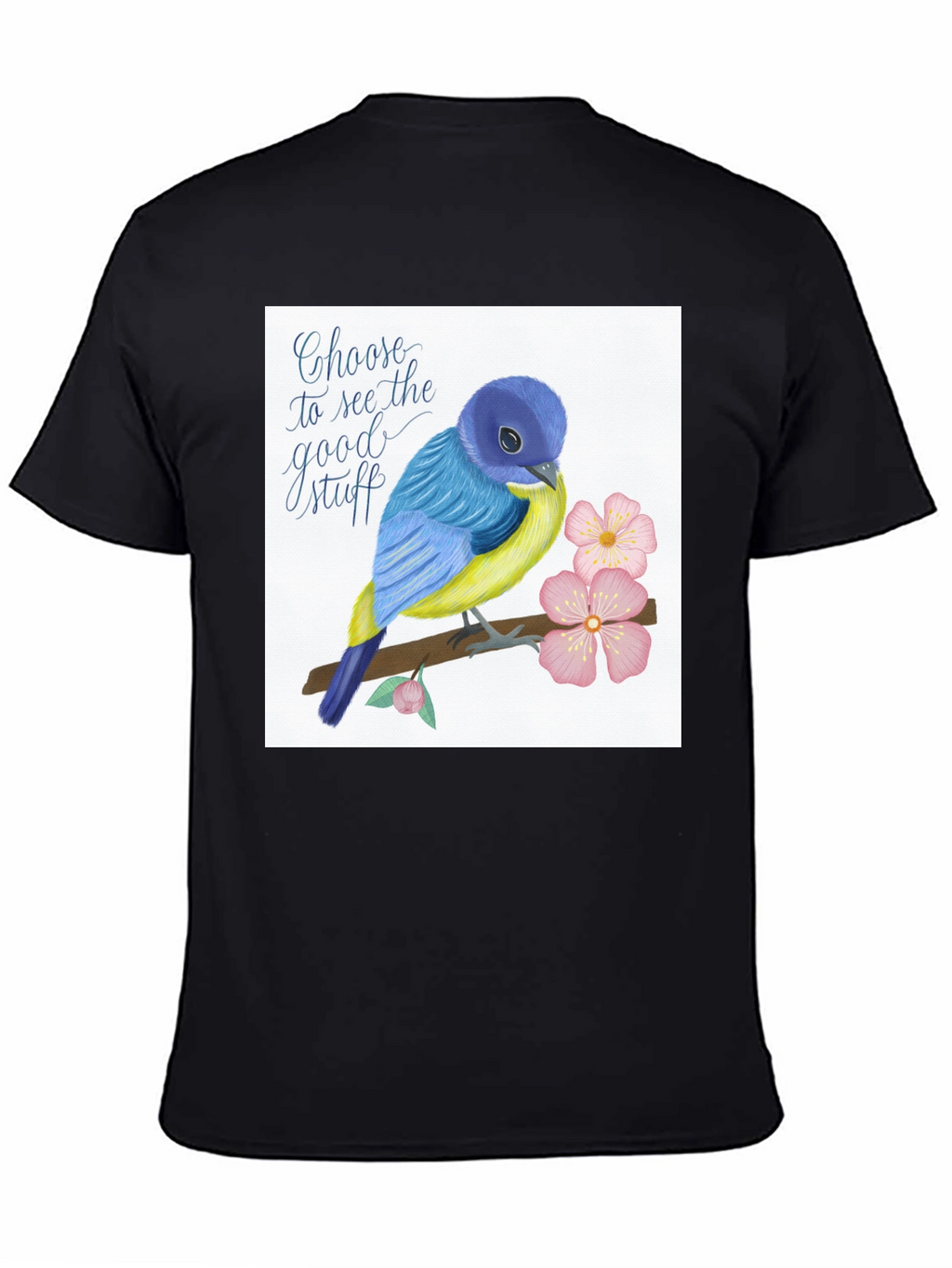 Choose Good Stuff Bird Graphic T-Shirt