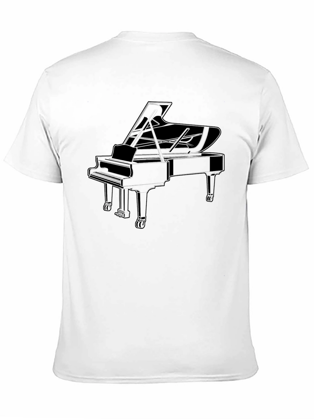 Grand Piano Graphic Tee - Classic Musical Style