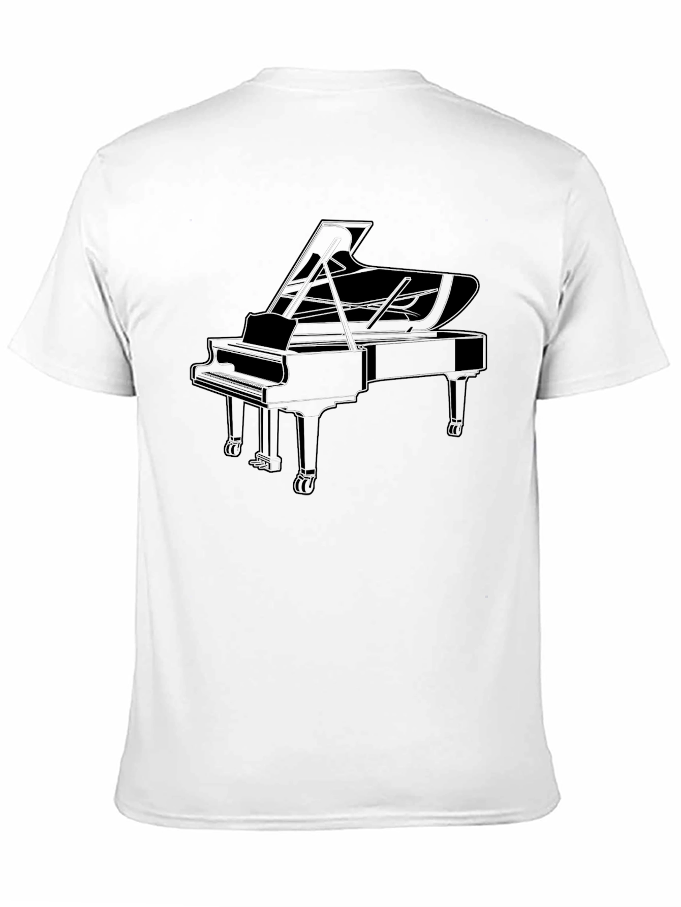 Grand Piano Graphic Tee - Classic Musical Style