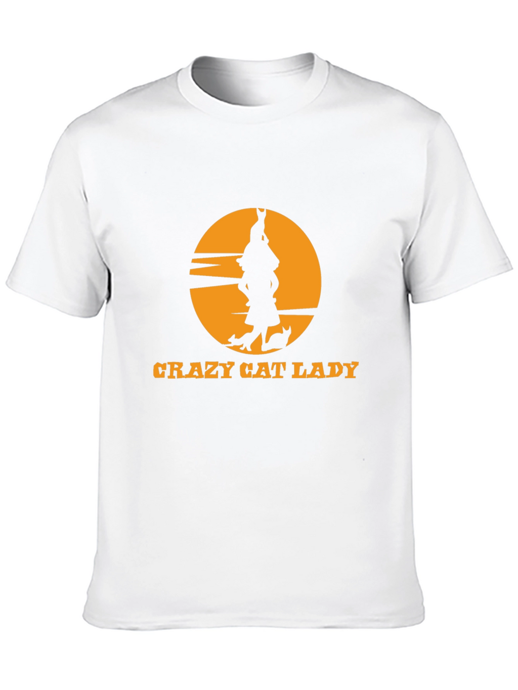 Crazy Cat Lady Black T-Shirt Novelty