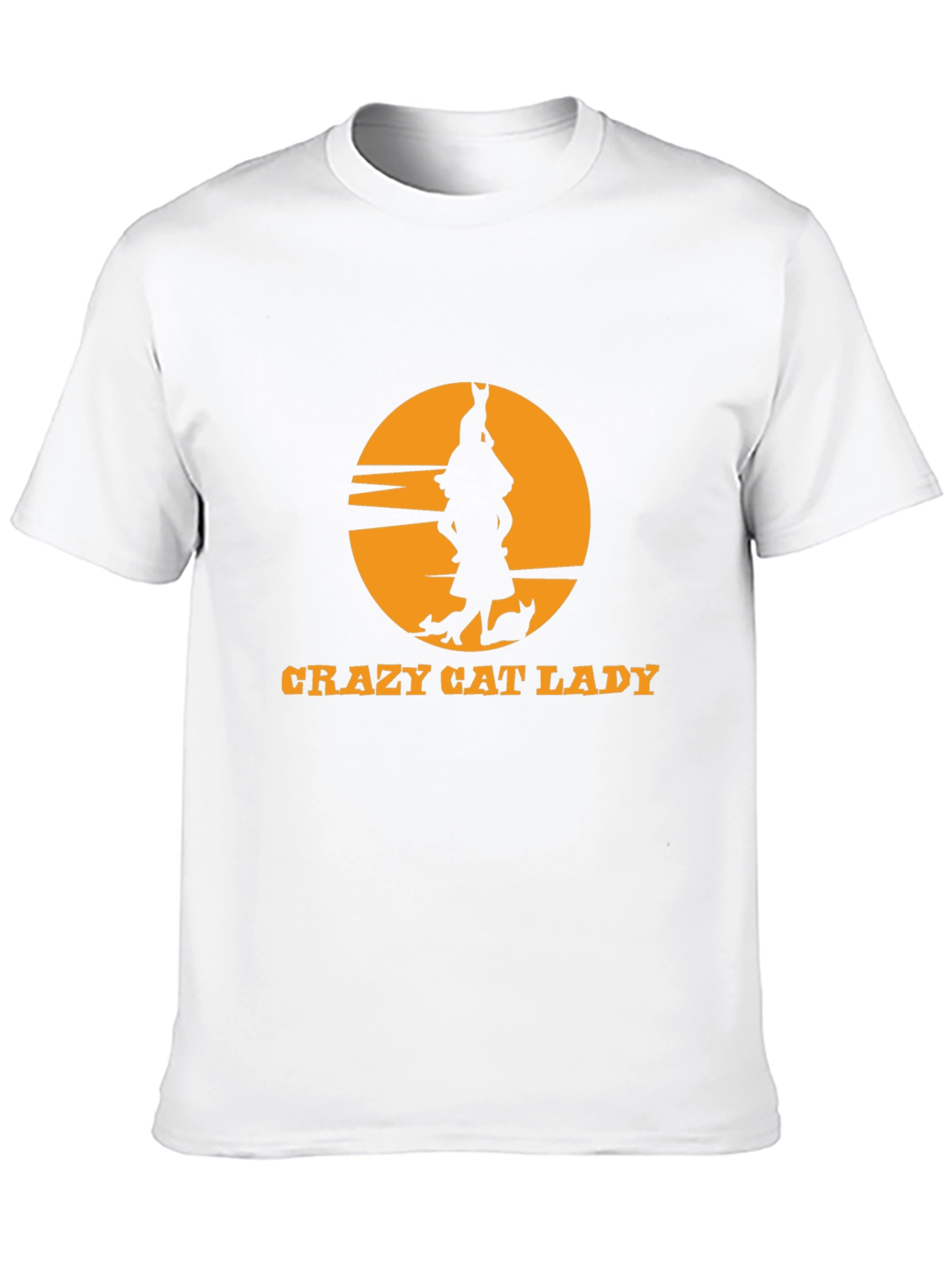 Crazy Cat Lady Black T-Shirt Novelty