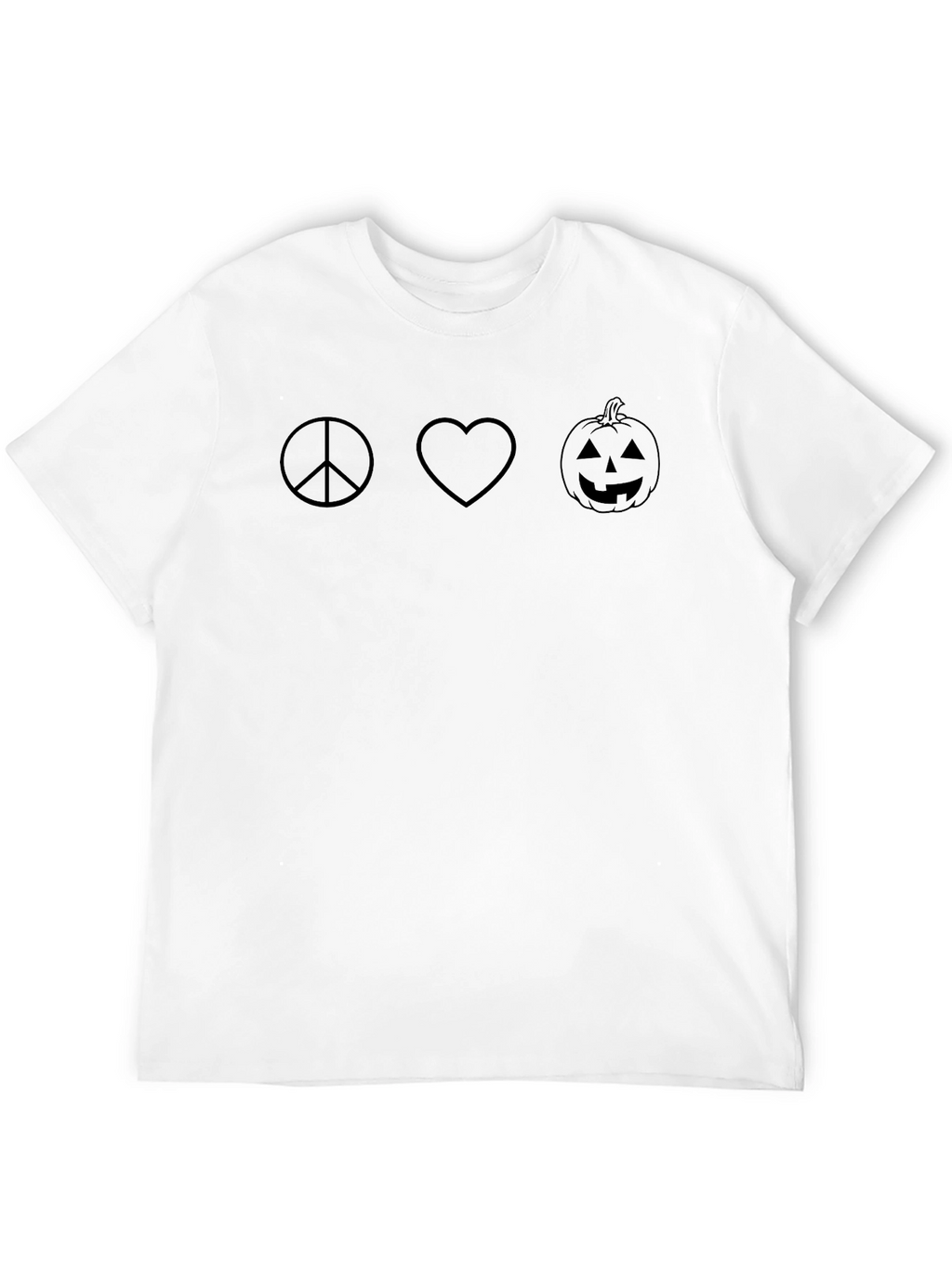 Peace Love Halloween Graphic T-Shirt