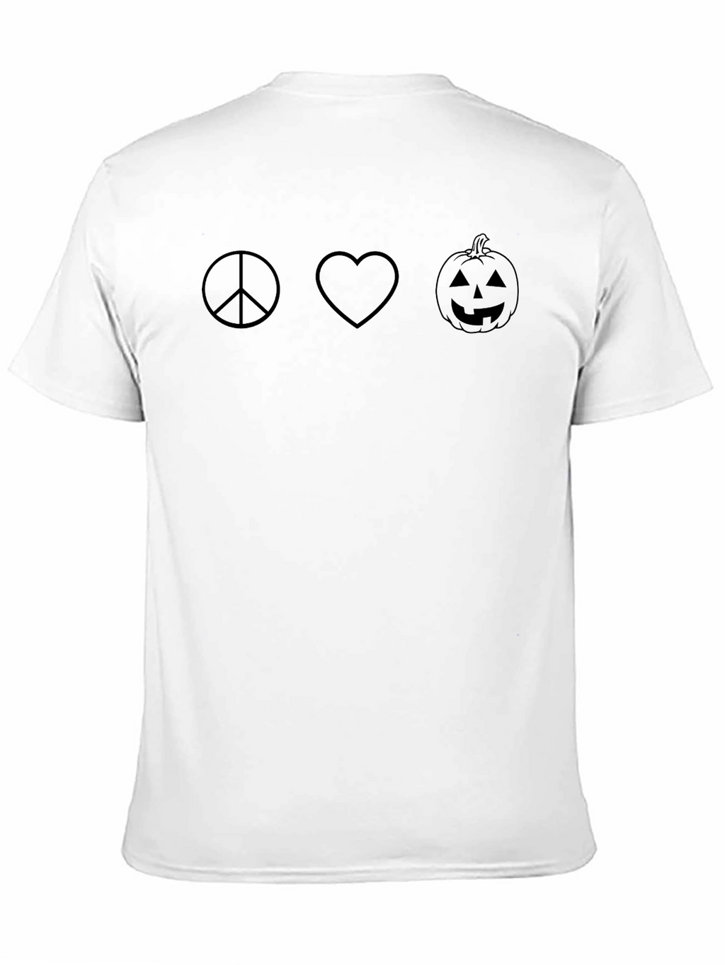 Peace Love Halloween Graphic T-Shirt