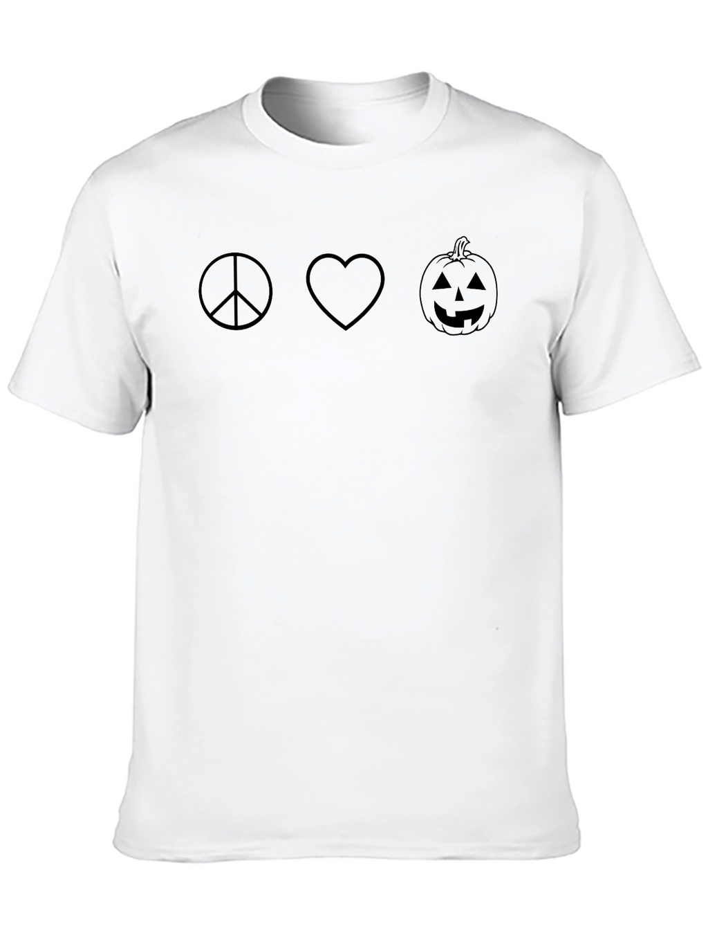 Peace Love Halloween Graphic T-Shirt
