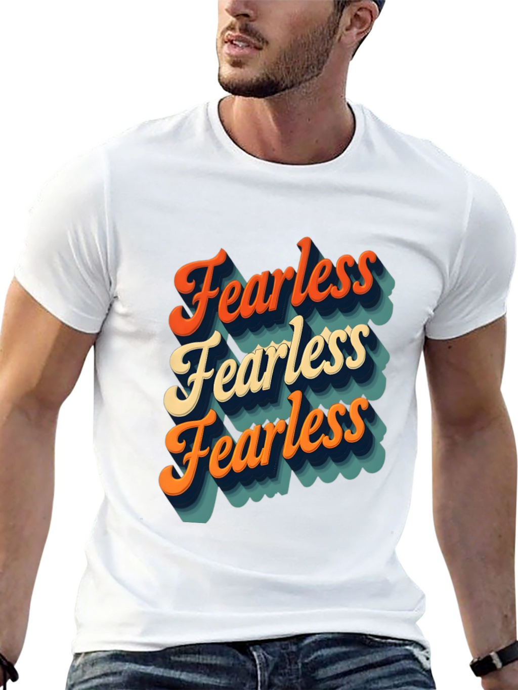 Retro Fearless T-Shirt - Bold Statement Tee