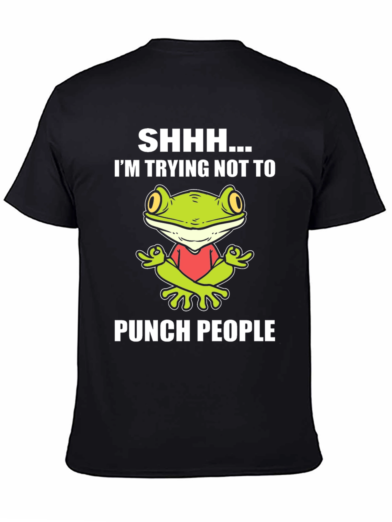 Funny Frog Graphic T-Shirt:  Trying Not to Punch People