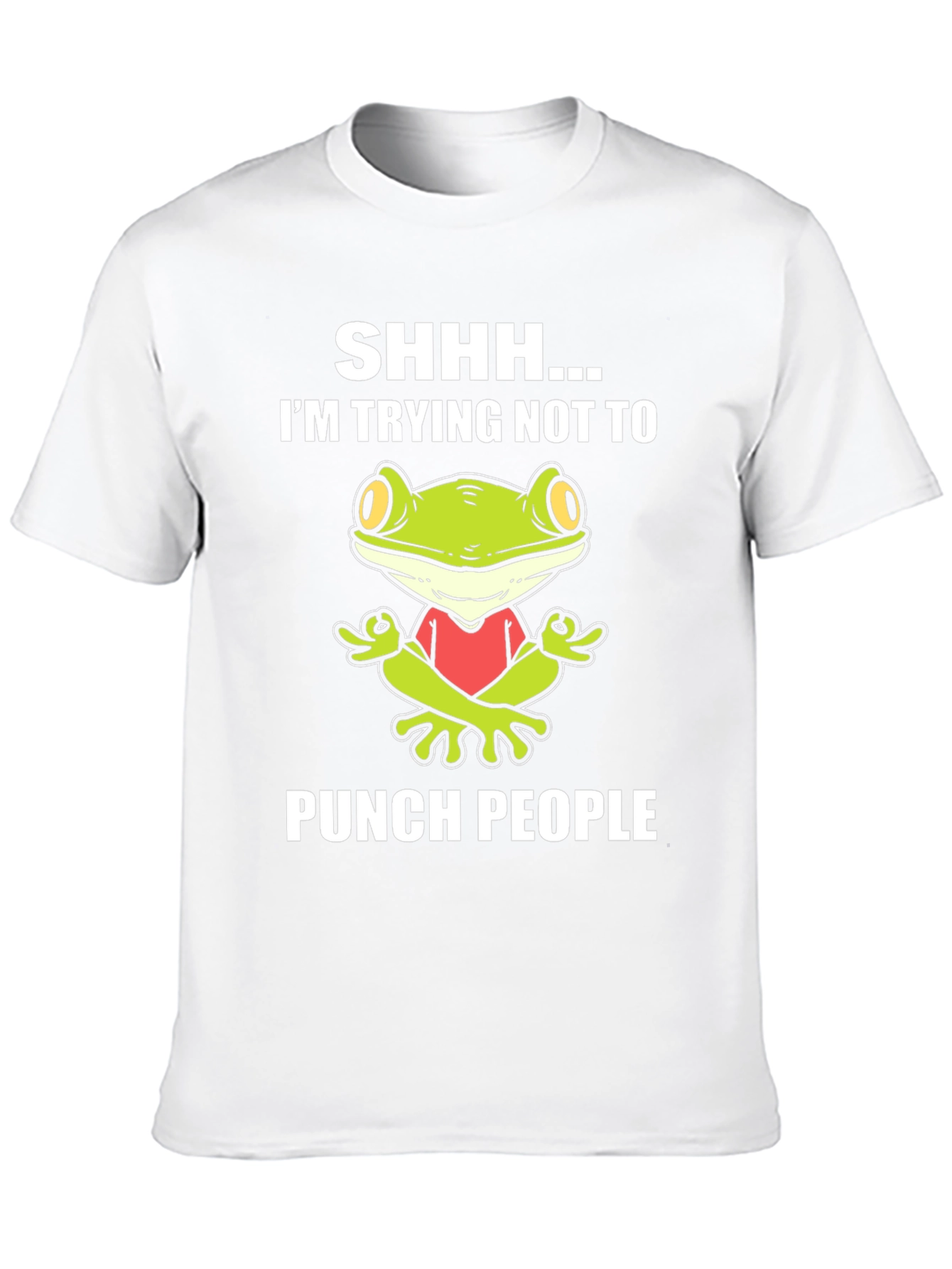 Funny Frog Graphic T-Shirt:  Trying Not to Punch People